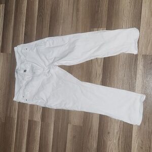 H&H Harmony & Havoc White Denim Stretch Capris Size 14 Inseam 23